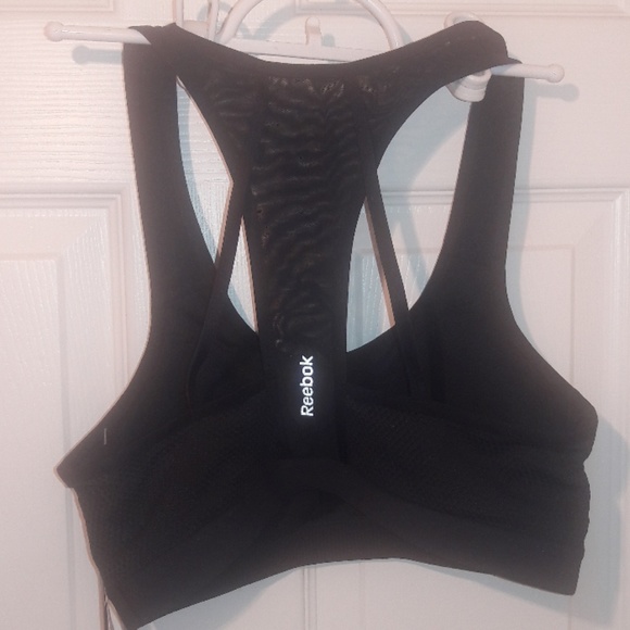 Reebok black mesh back racetrack sport bra - Picture 3 of 7